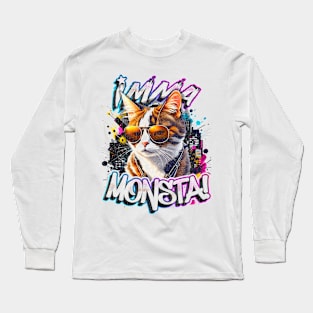 Imma Monsta! CAT | Whitee | by Asarteon Long Sleeve T-Shirt